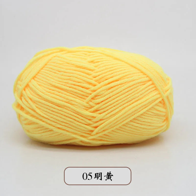 50g 5 Ply Milk Cotton Yarn – Soft Handwoven Knitting & Crochet Wool