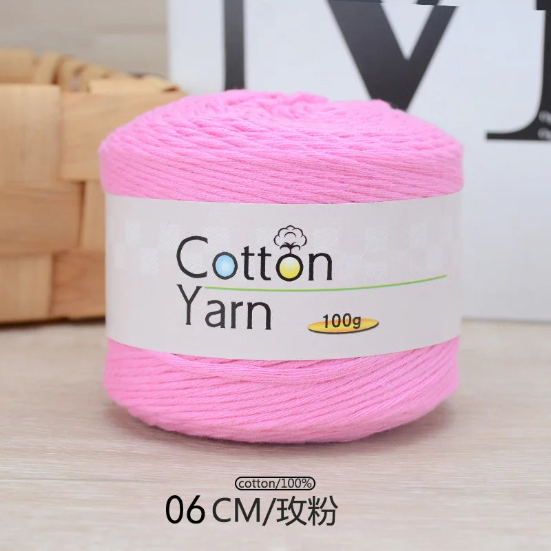 100g 100% Cotton Hand Knitting Yarn – Soft Crochet Thread