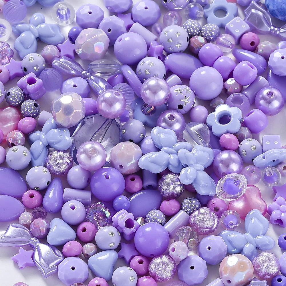 Mixed Acrylic Beads – Bowknot, Star, Heart & Butterfly DIY Jewelry