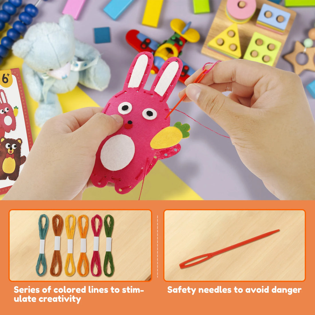 Forest Creatures DIY Sewing Felt Plush Kit for Kids