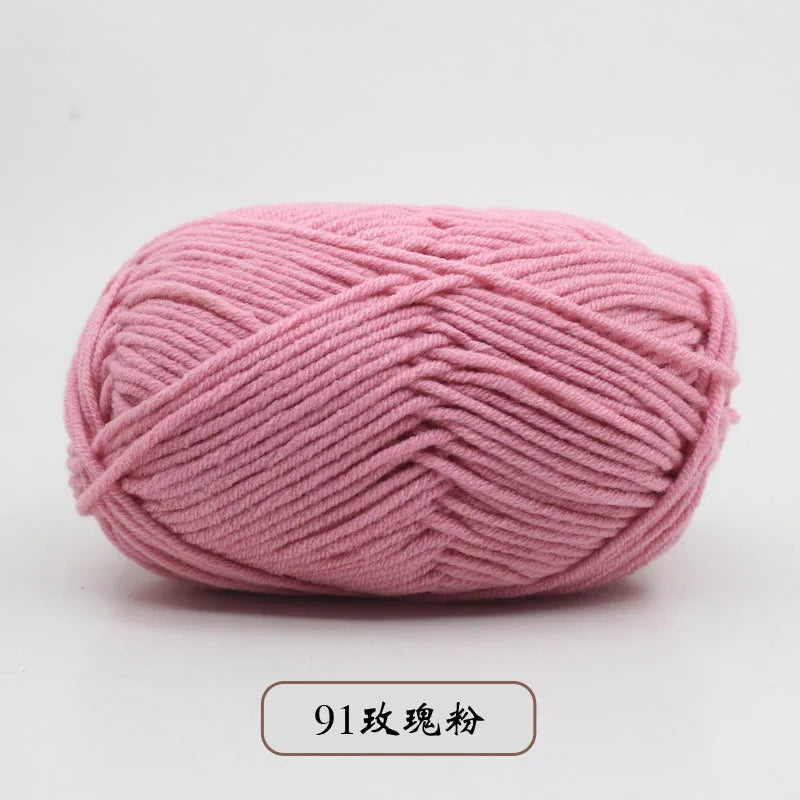 50g 5 Ply Milk Cotton Yarn – Soft Handwoven Knitting & Crochet Wool