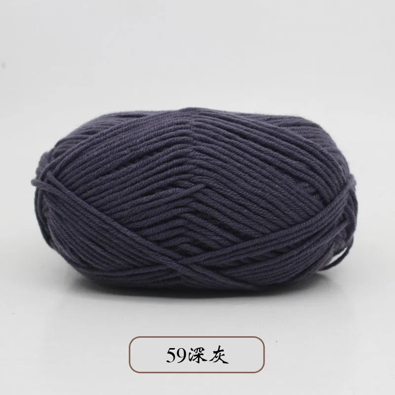 50g 5 Ply Milk Cotton Yarn – Soft Handwoven Knitting & Crochet Wool